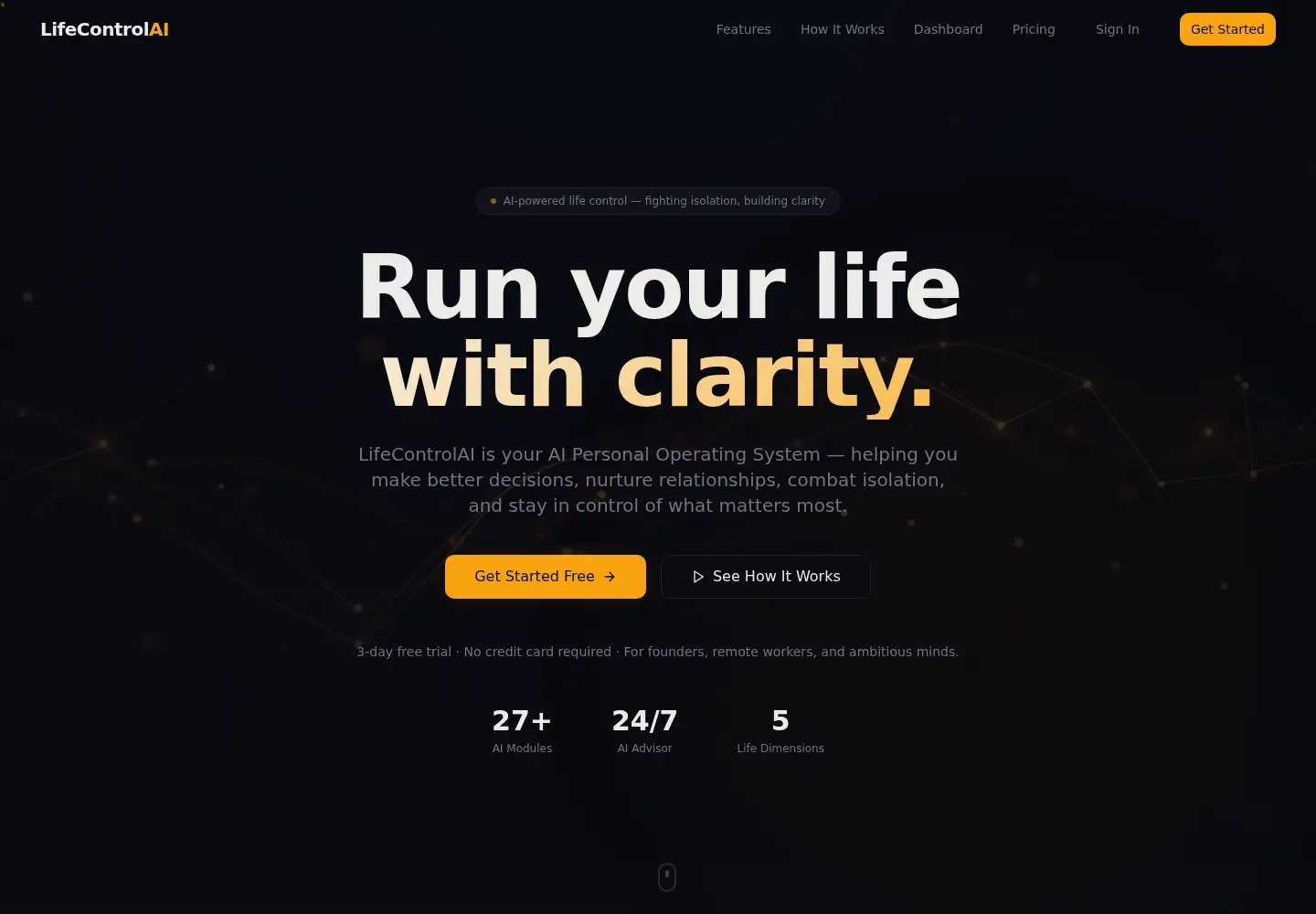 Screenshot of lifecontrolai.com