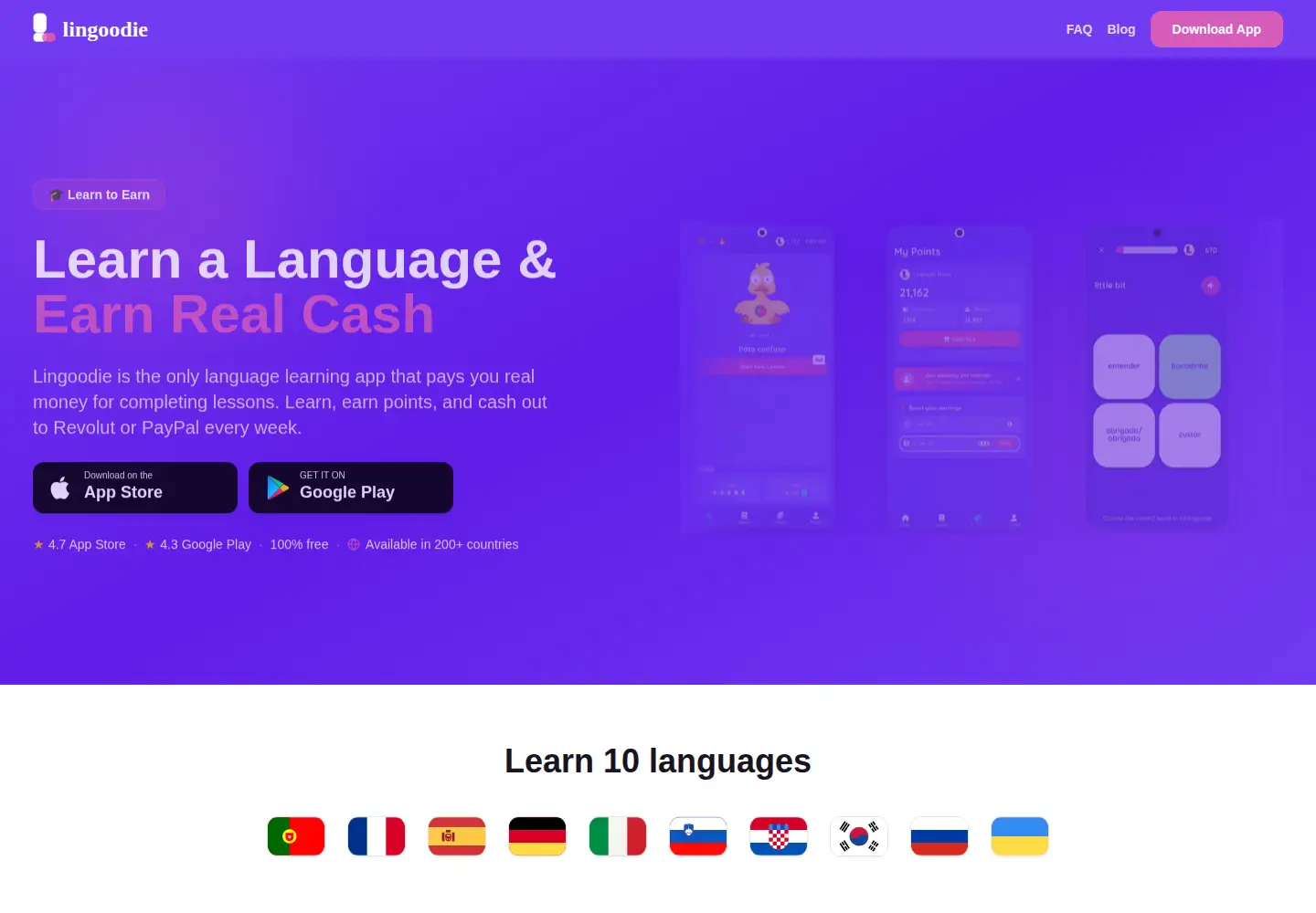 Screenshot of lingoodie.com