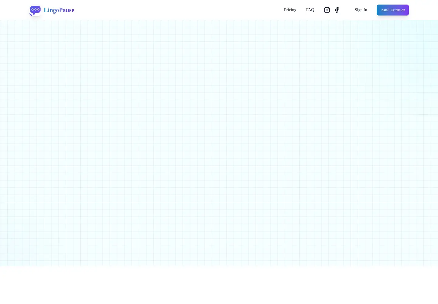 Screenshot of lingopause.com