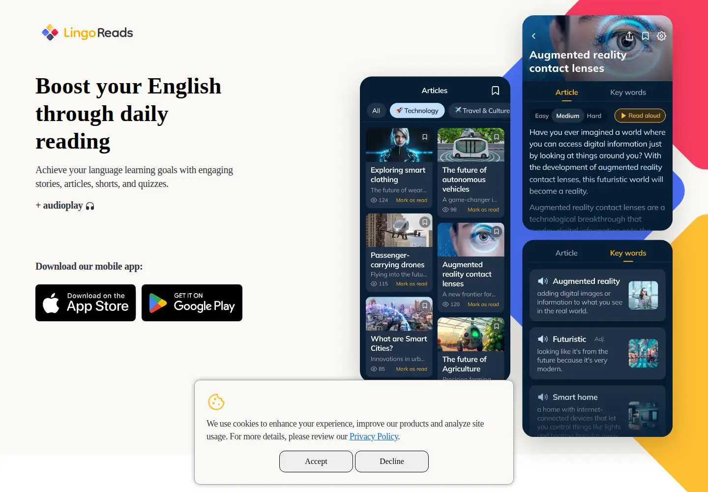 Screenshot of lingoreads.com