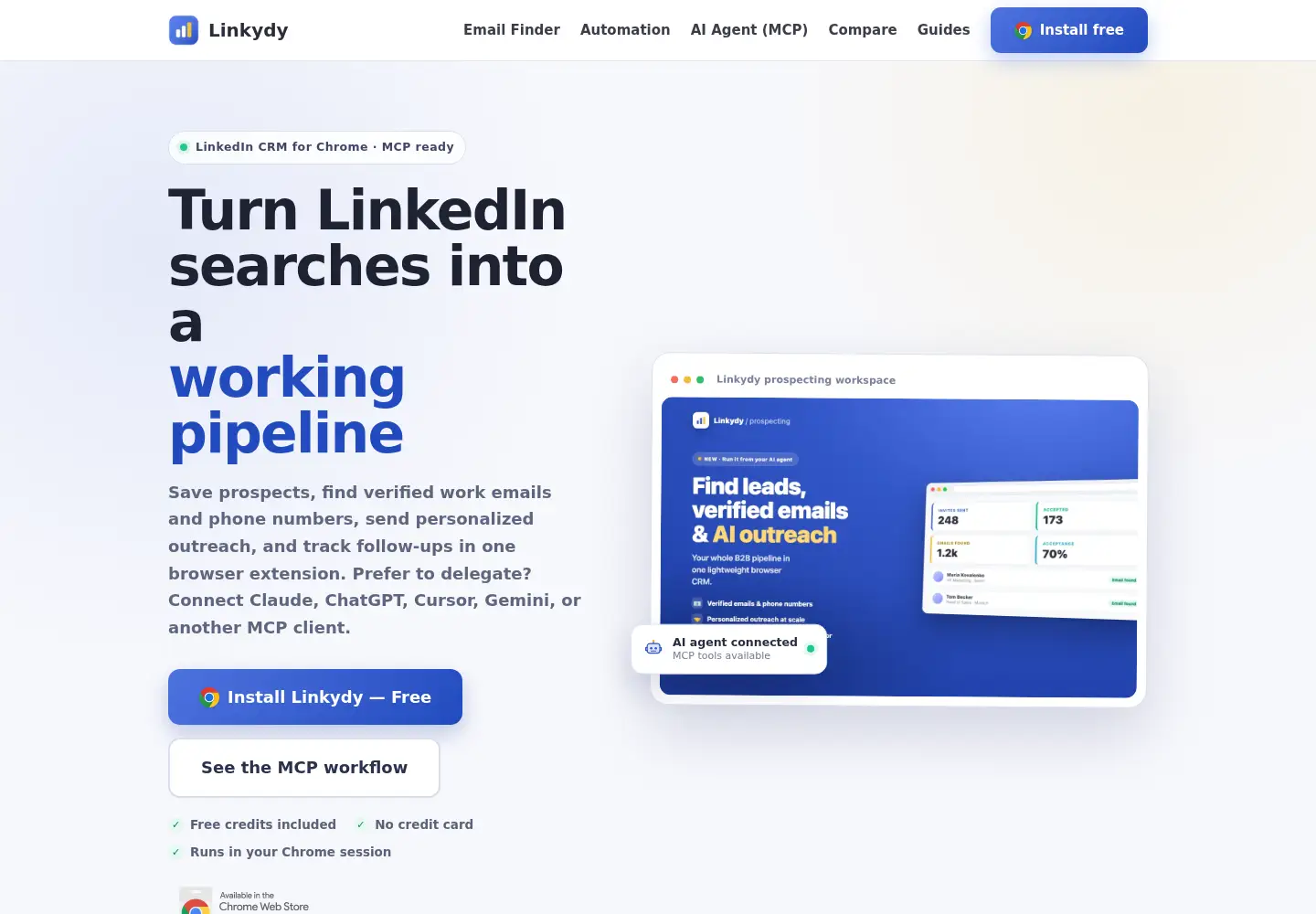 Captured homepage of linkydy.com in the current scan