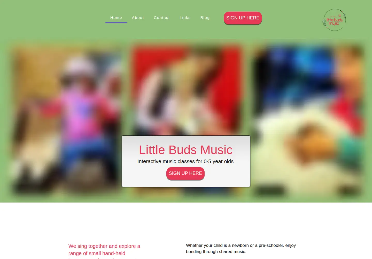 Screenshot of littlebudsmusic.com