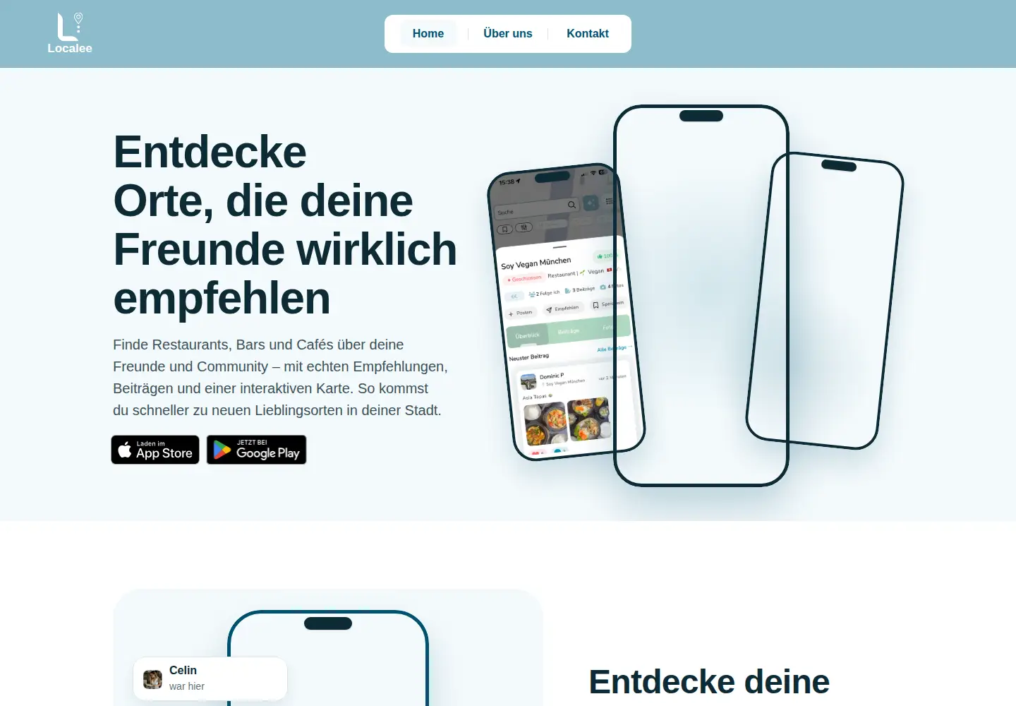 Captured homepage of localeeapp.com in the current scan