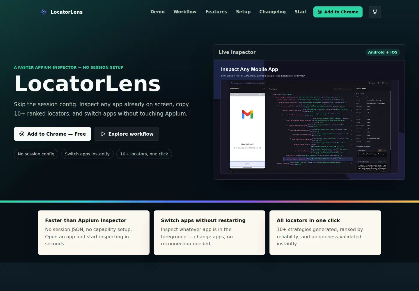 Screenshot of locatorlens.com