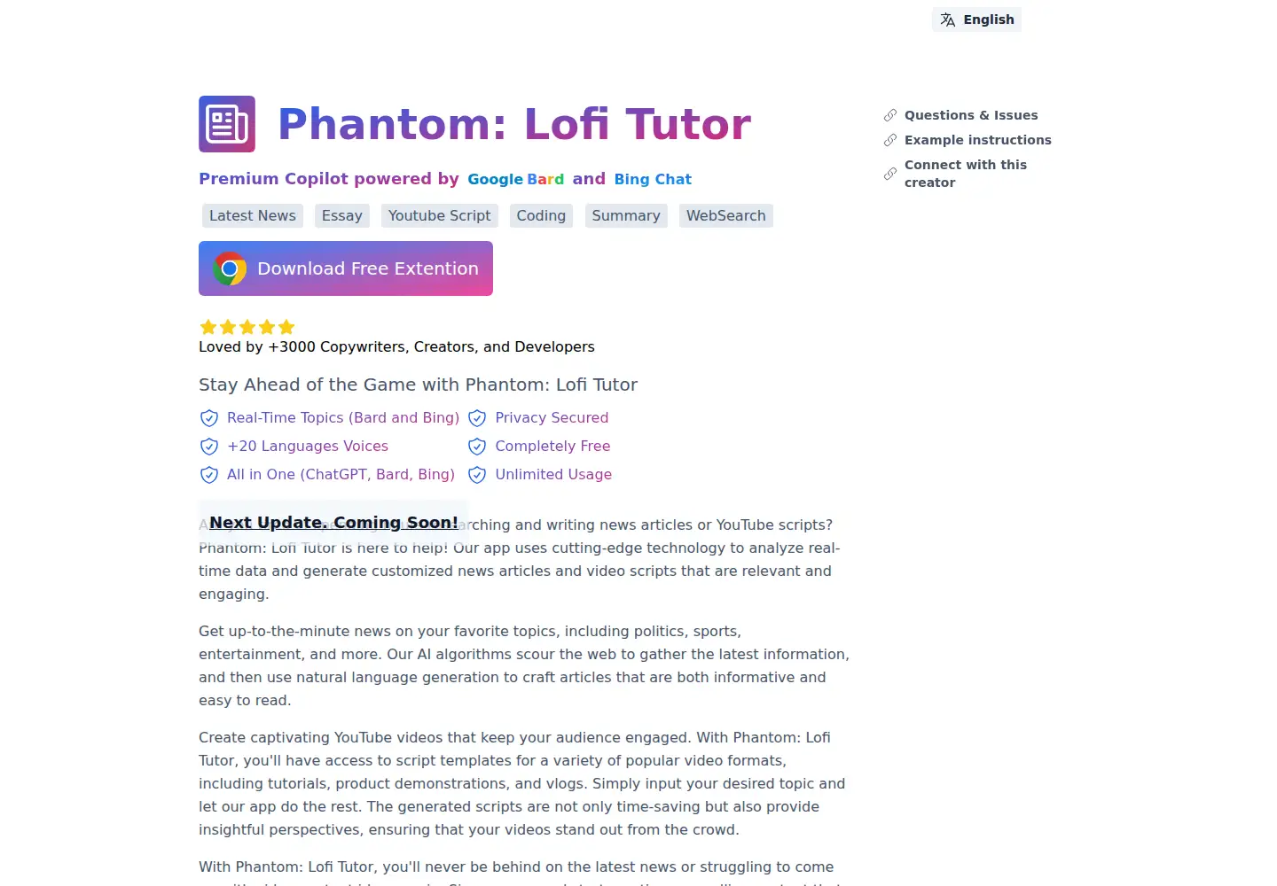 Captured homepage of lofitutor.com in the current scan