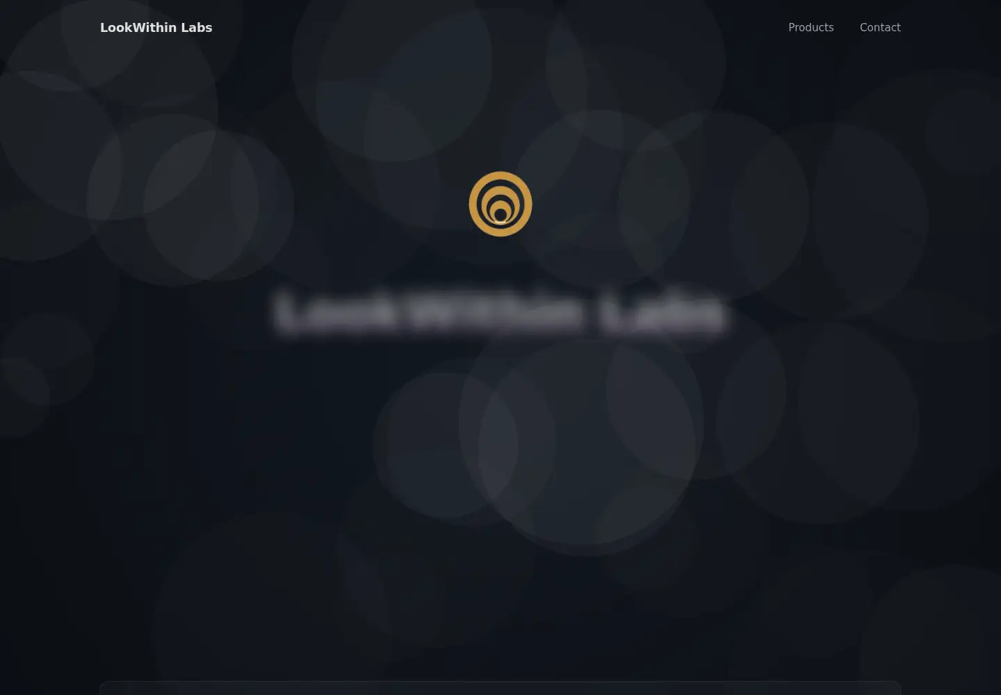 Captured homepage of lookwithinlabs.com in the current scan