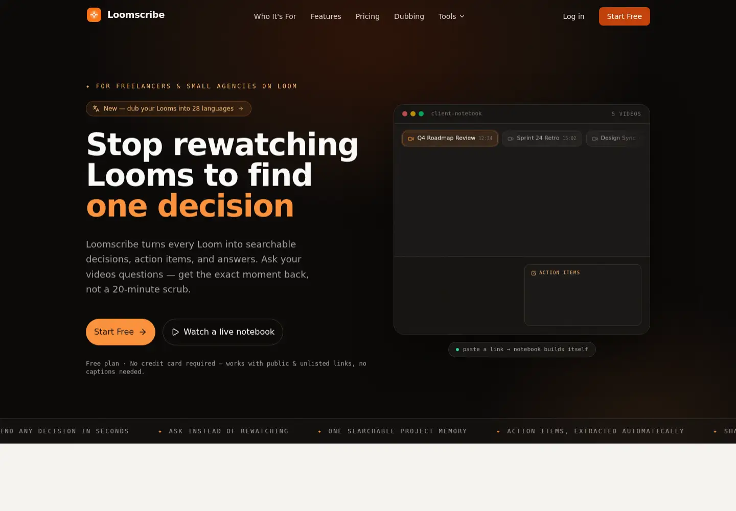 Screenshot of loomscribe.com