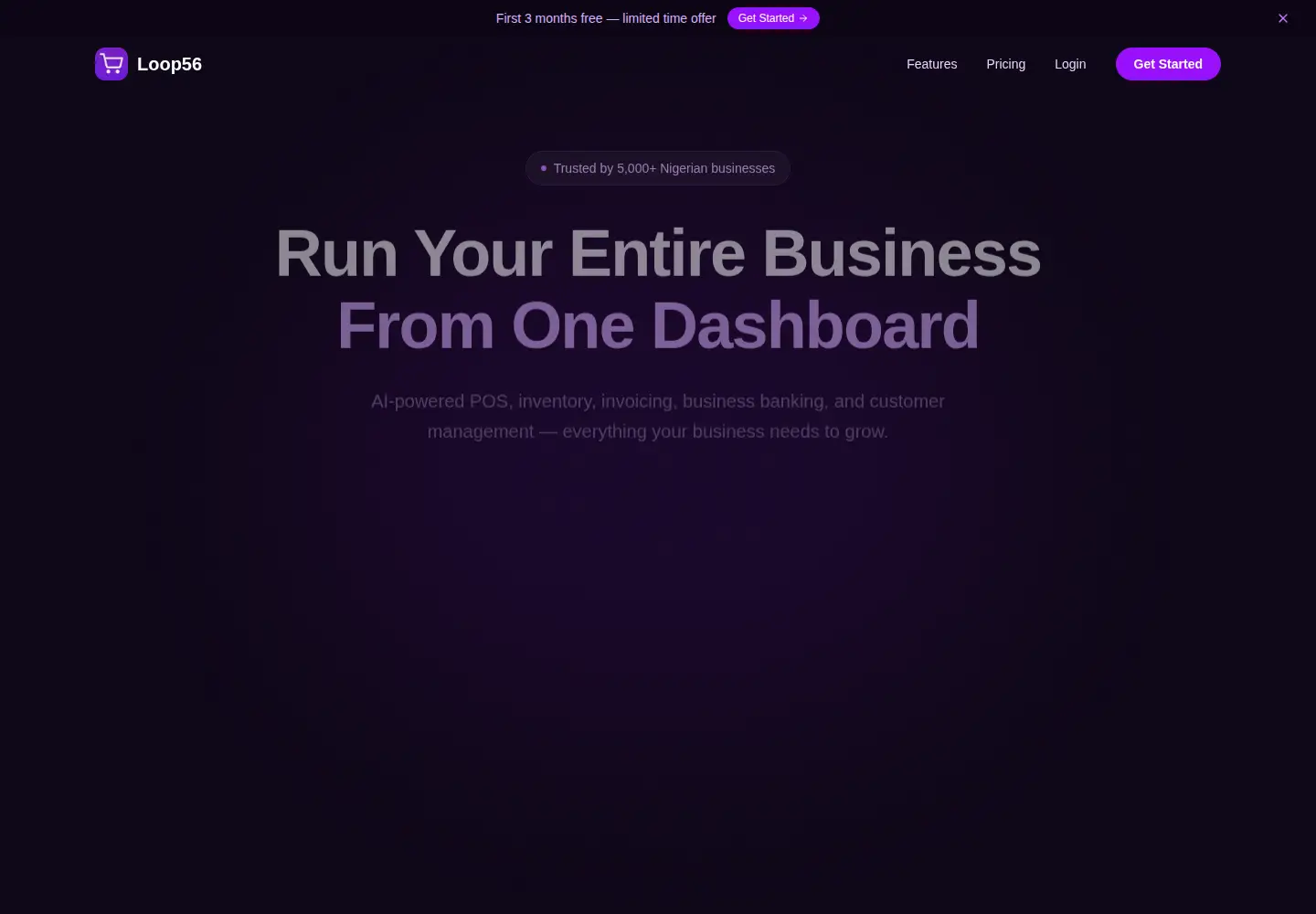 Captured homepage of loop56.com in the current scan