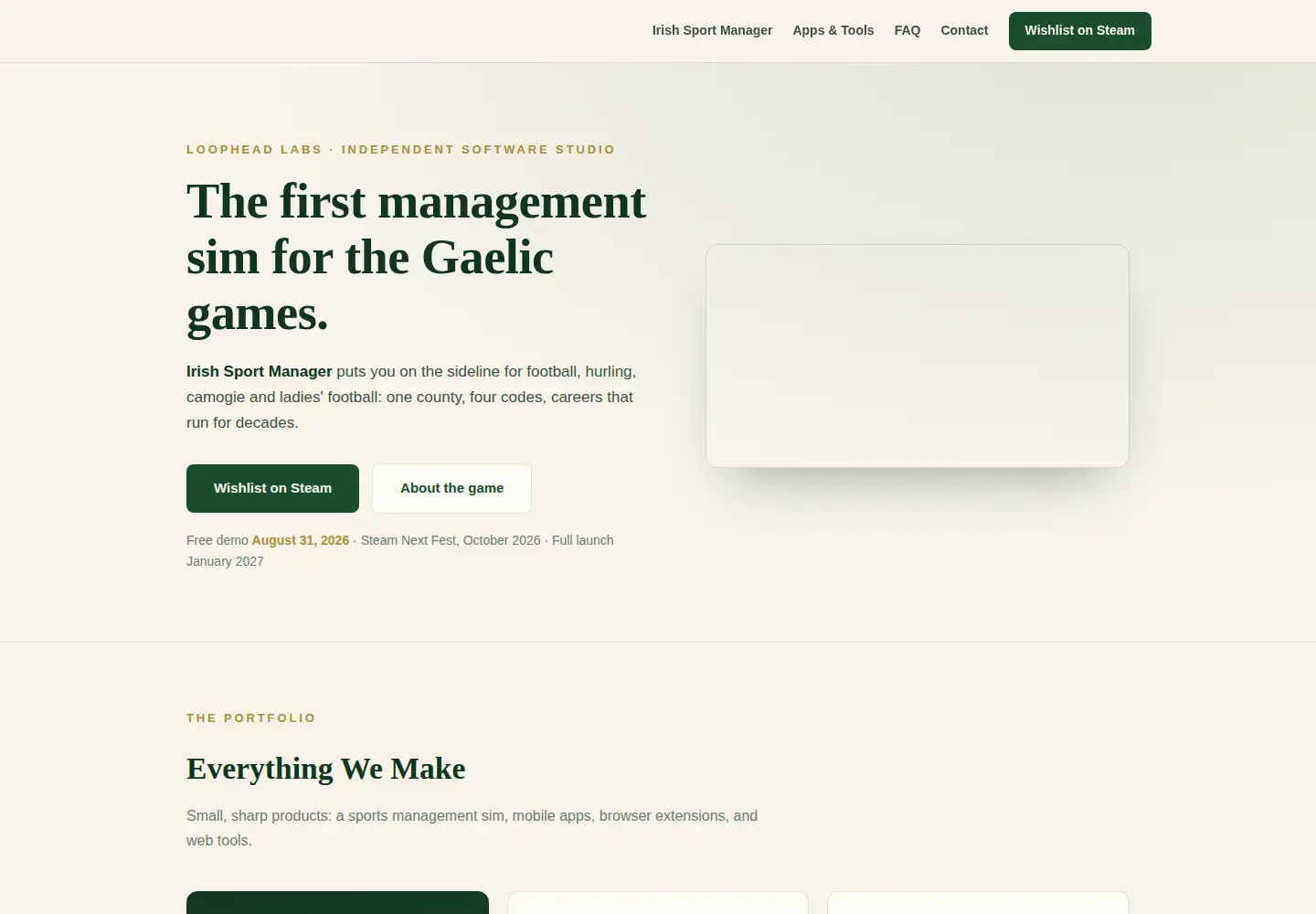Screenshot of loopheadlabs.com