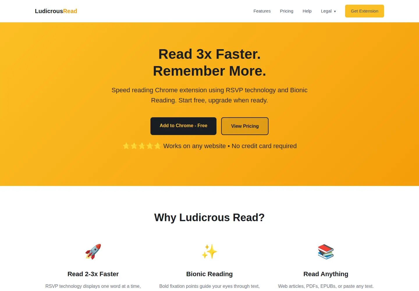 Captured homepage of ludicrousread.com in the current scan