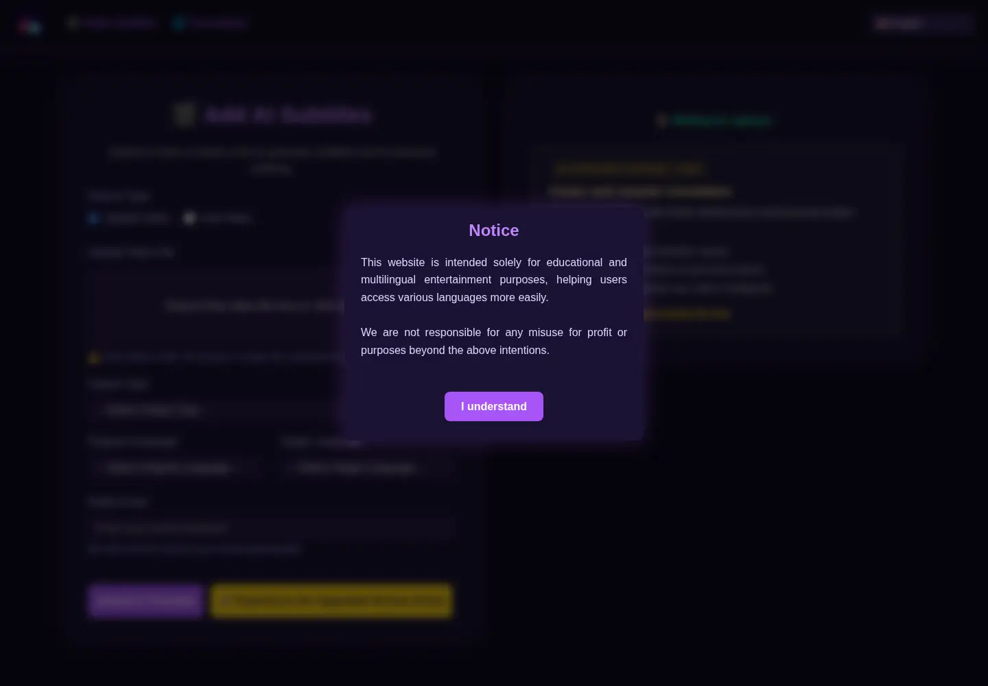 Screenshot of magicsubtitle.com