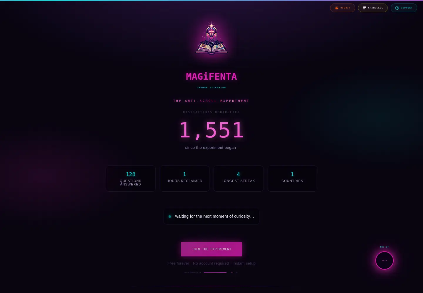 Screenshot of magifenta.com