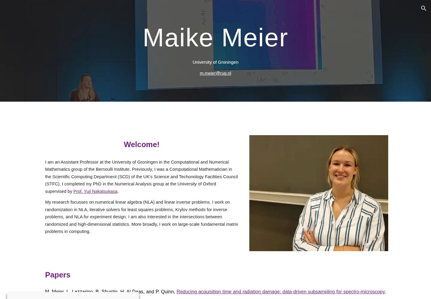 Captured homepage of maikemeier.com in the current scan