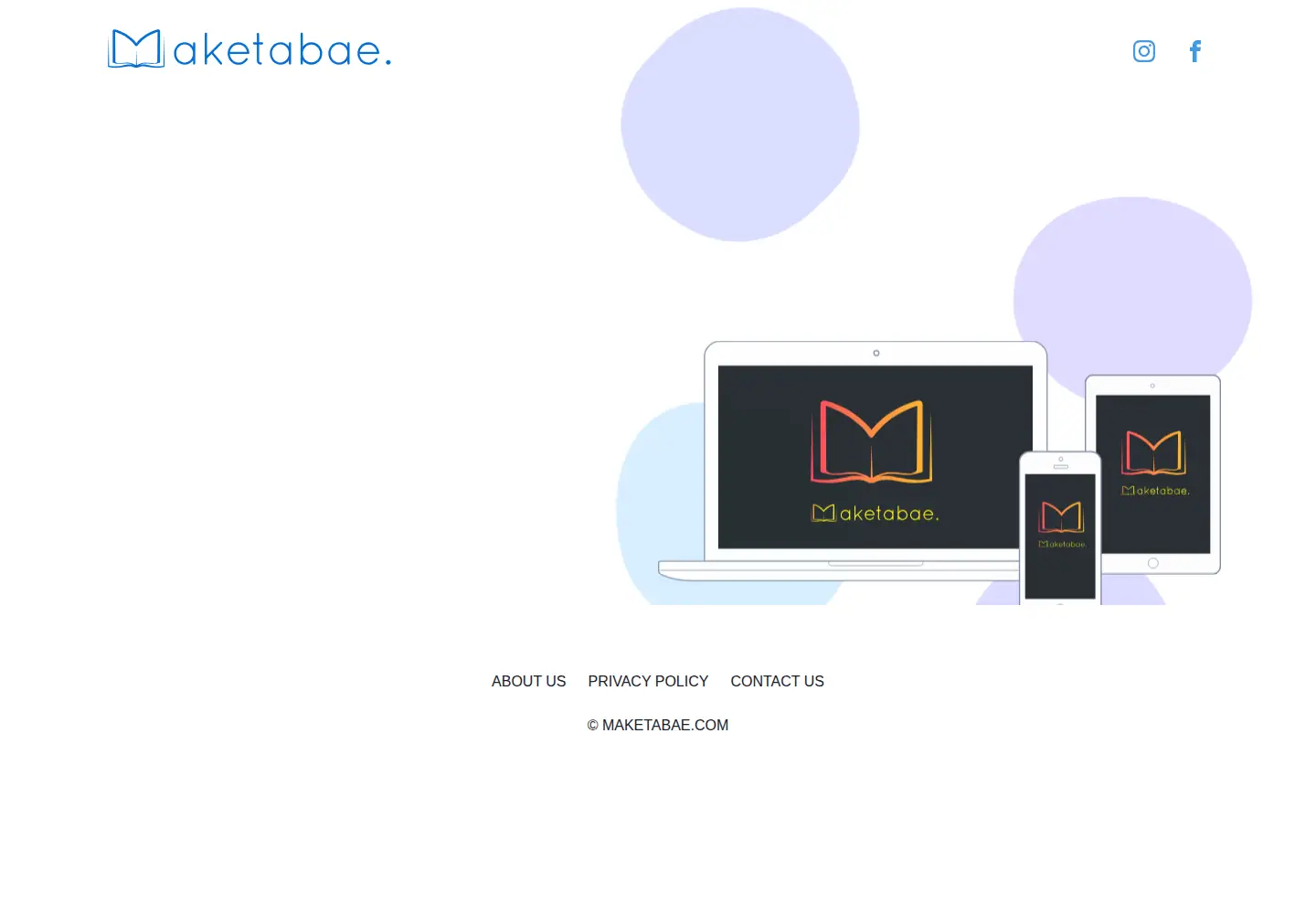 Captured homepage of maketabae.com in the current scan