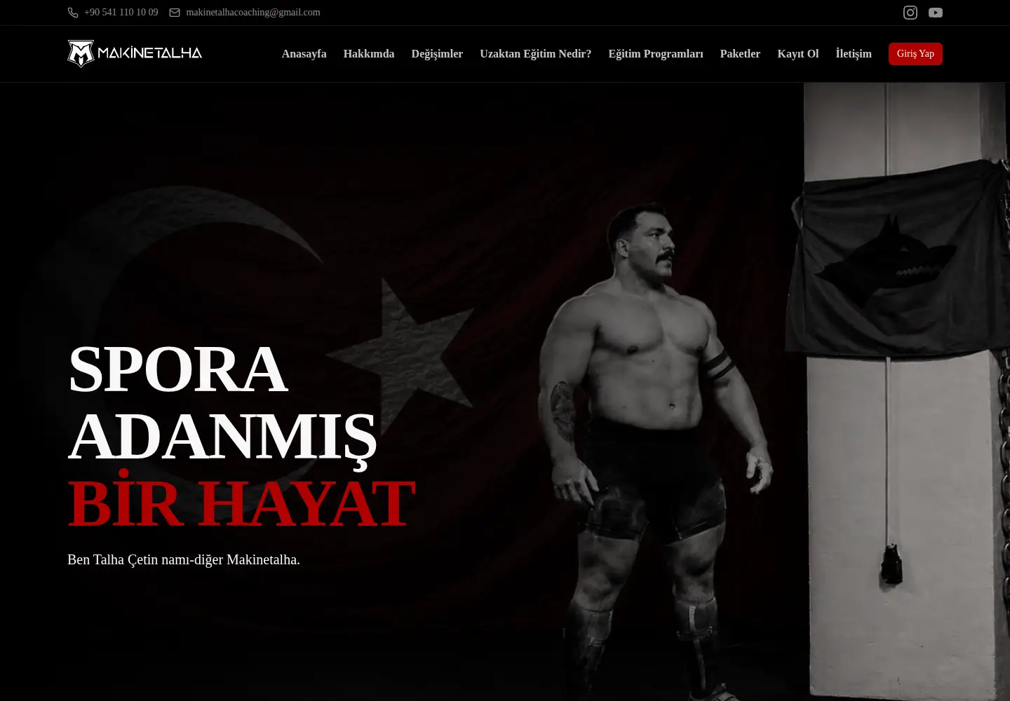 Captured homepage of makinetalha.com in the current scan