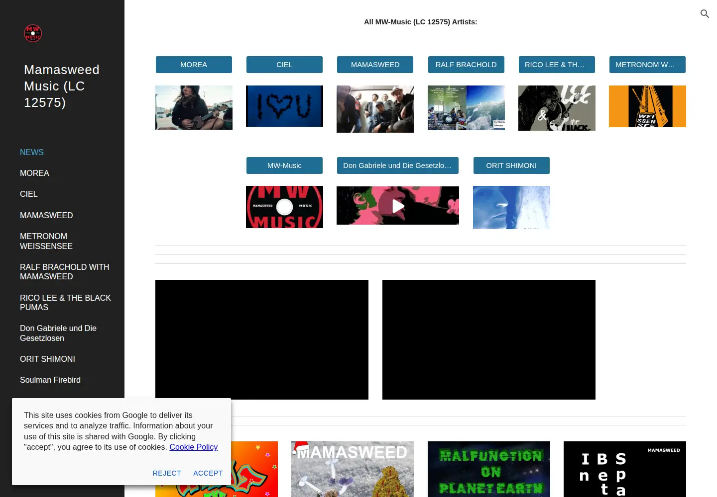 Captured homepage of mamasweed.com in the current scan