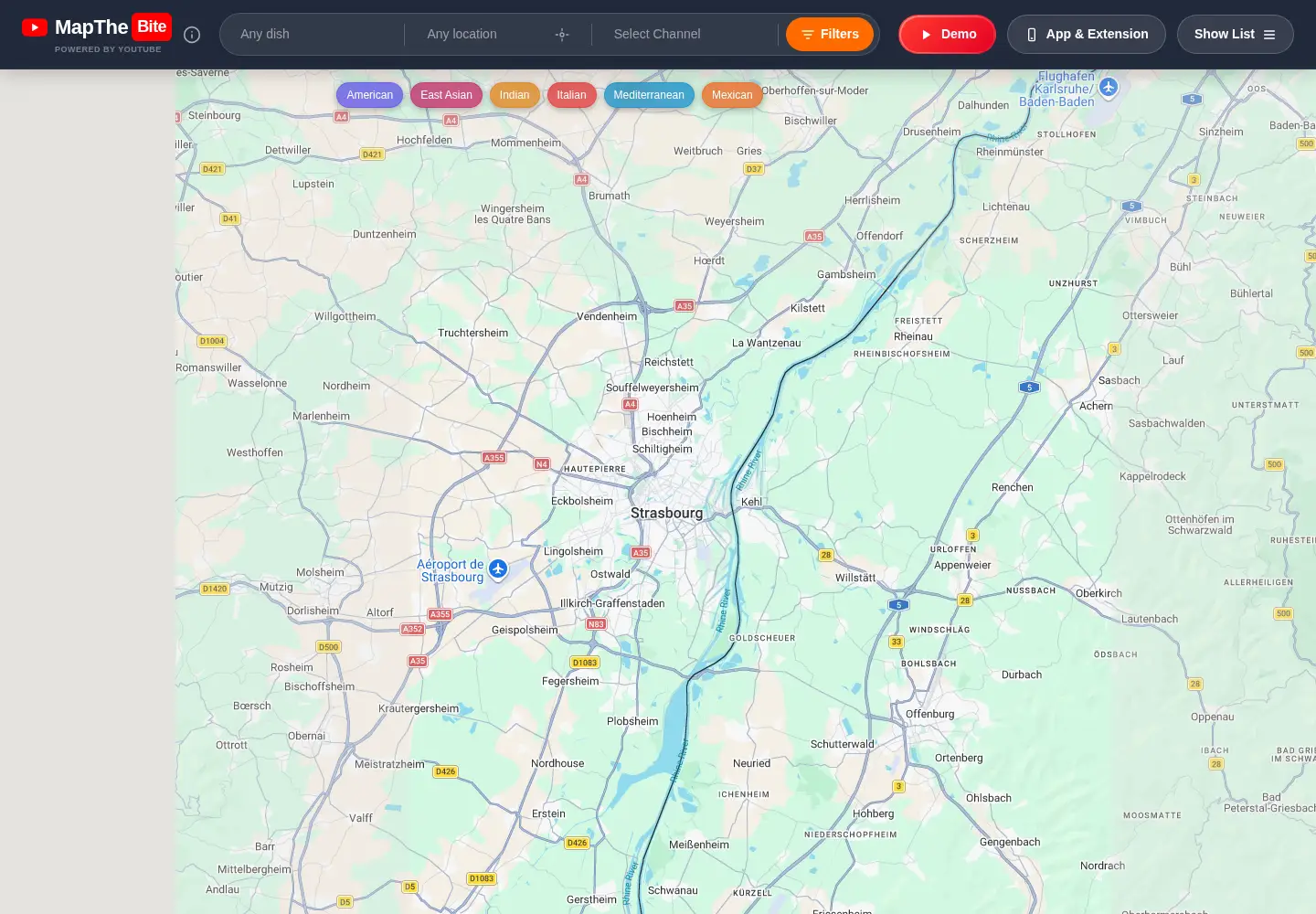 Screenshot of mapthebite.com