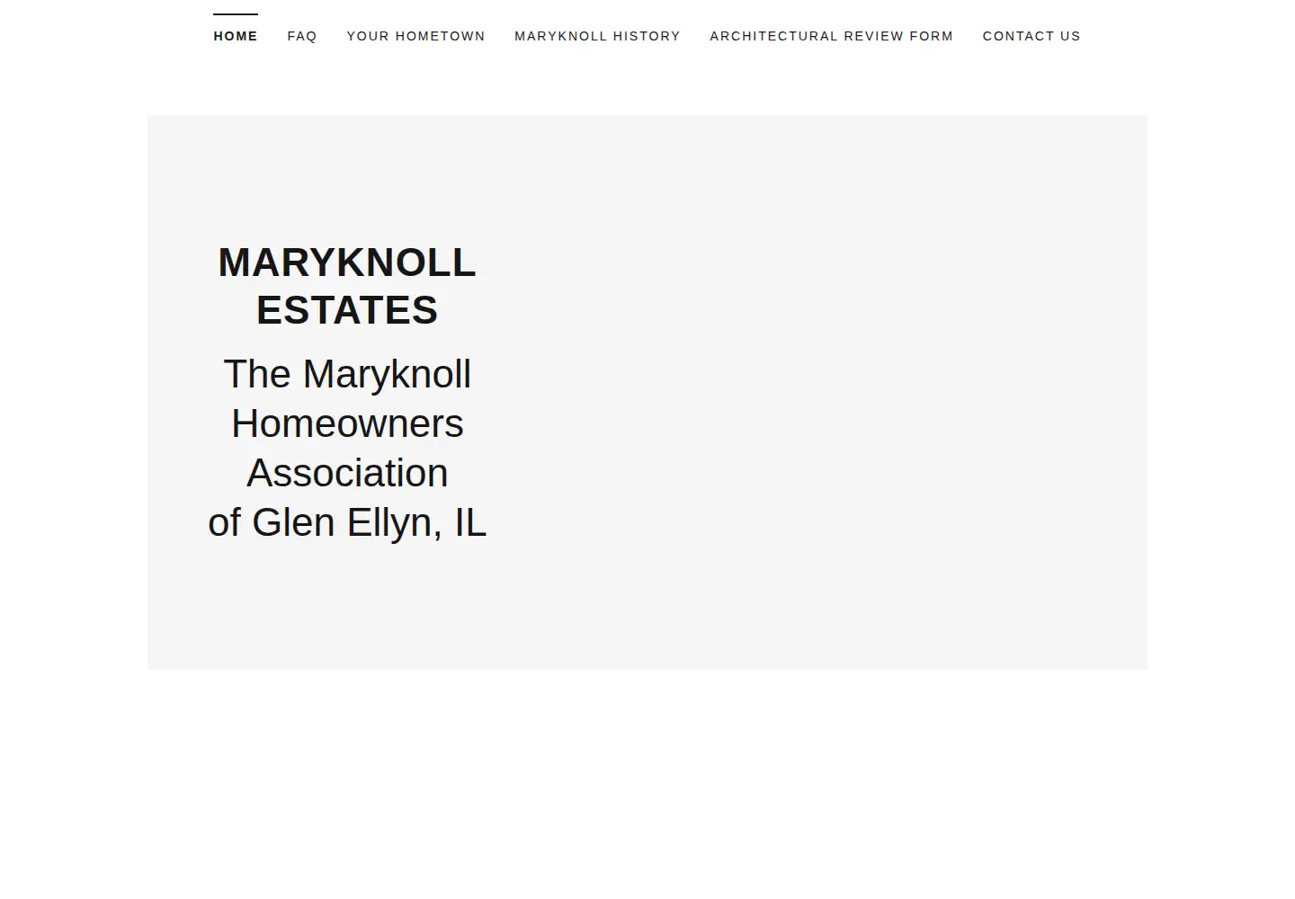 Screenshot of maryknollestates.com