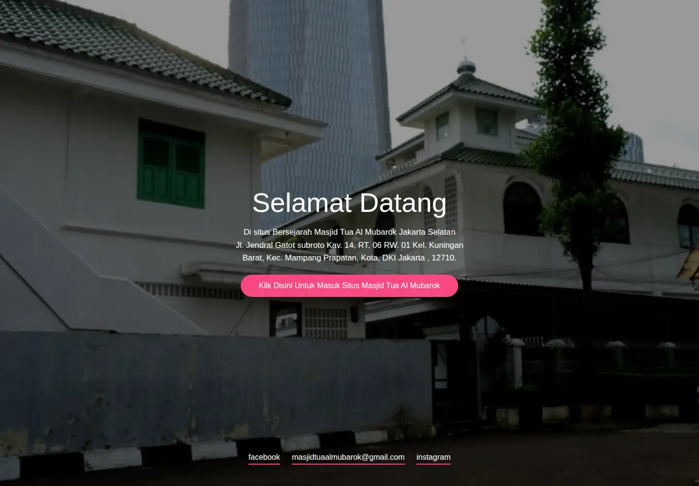Screenshot of masjidtuaalmubarok.com