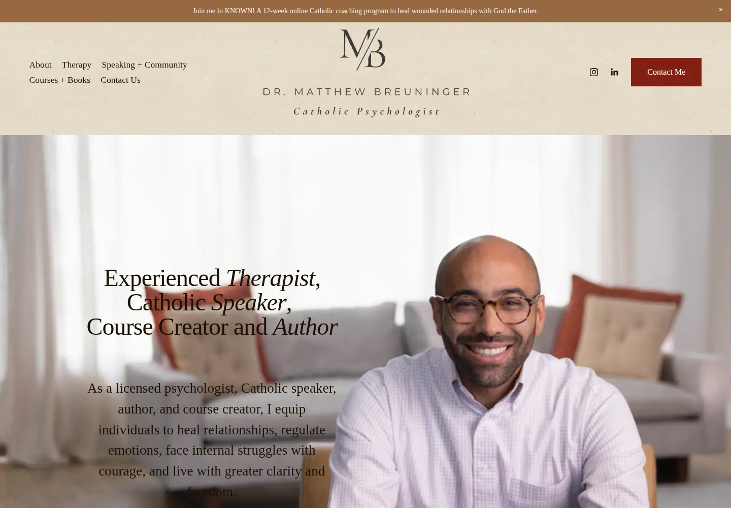 Screenshot of matthewbreuninger.com