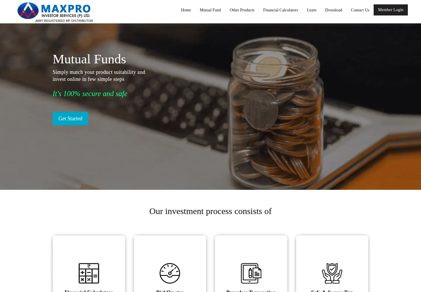 Screenshot of maxproinvestment.com