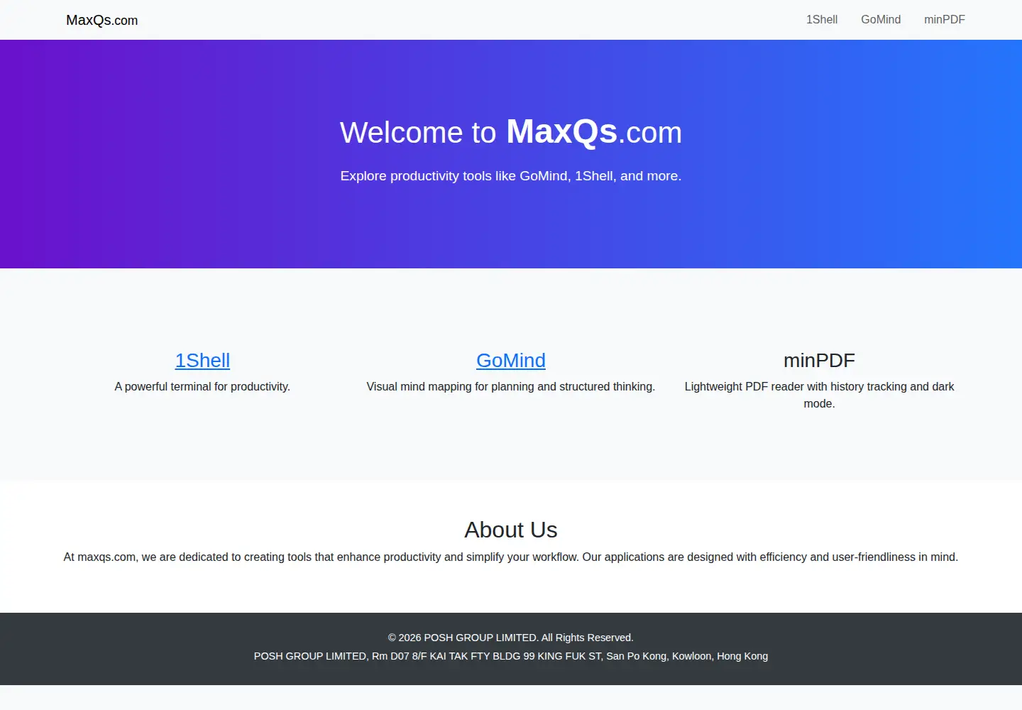 Screenshot of maxqs.com