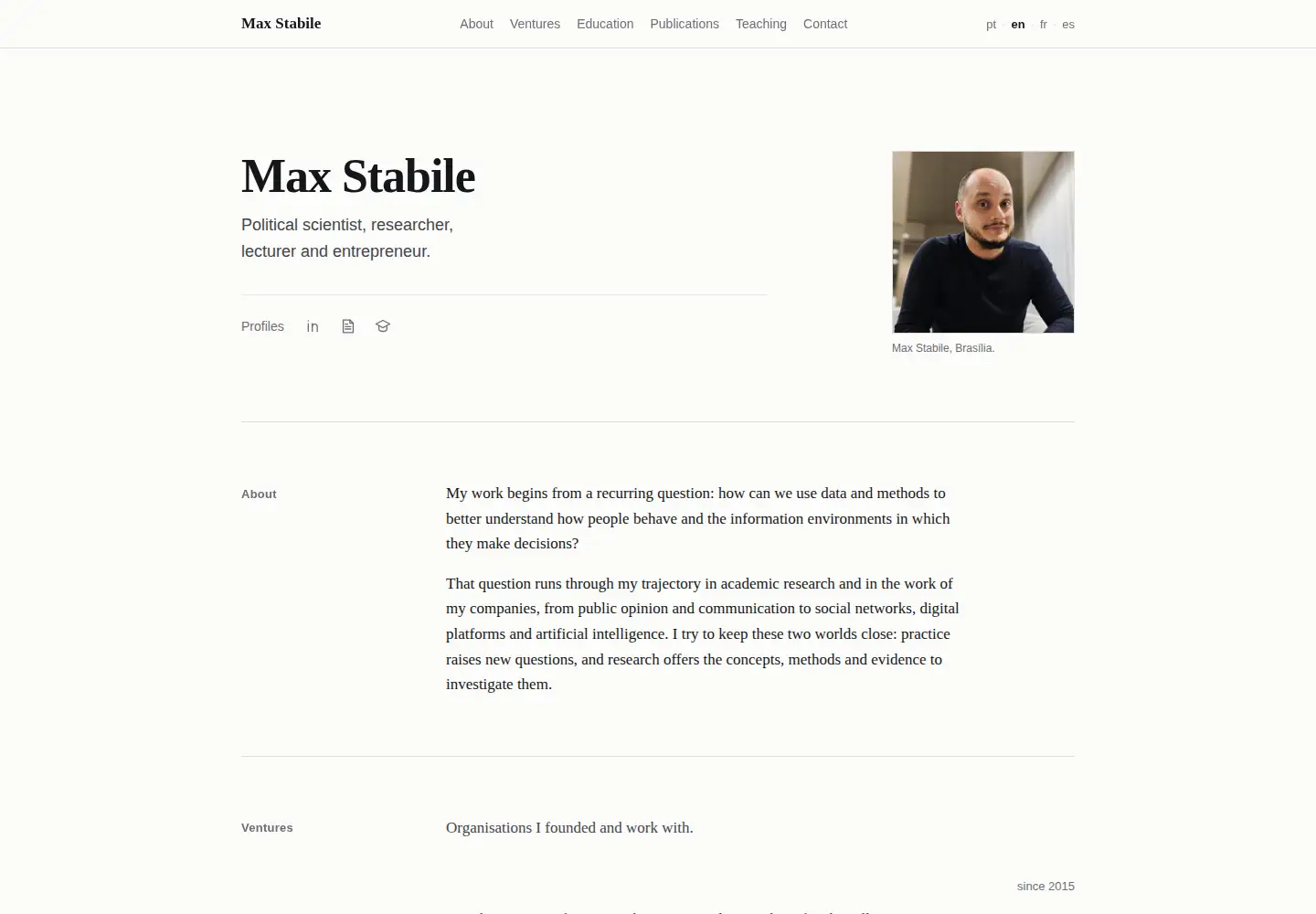 Captured homepage of maxstabile.com in the current scan