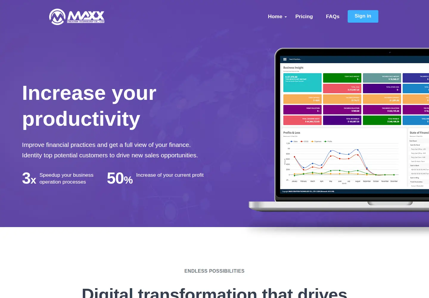 Screenshot of maxx4business.com