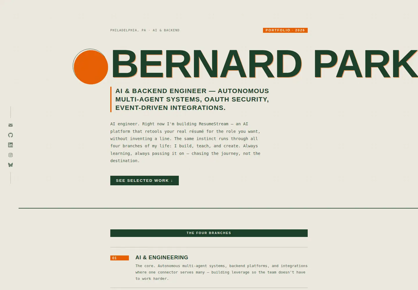 Screenshot of mbparker.com