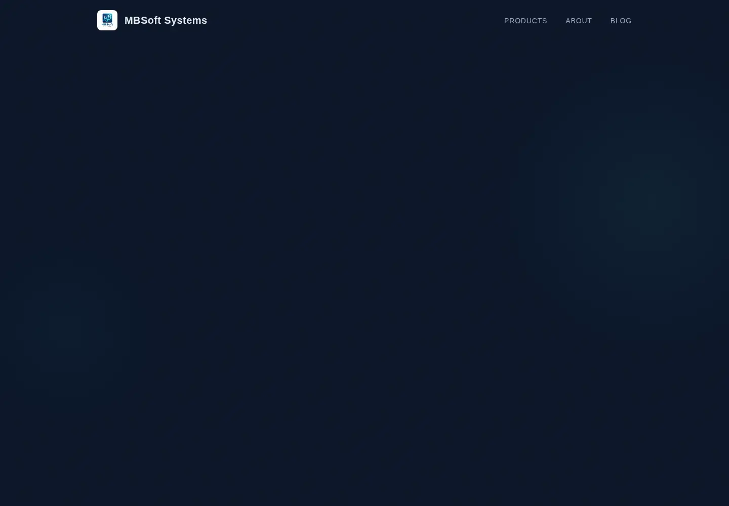 Captured homepage of mbsoftsystems.com in the current scan
