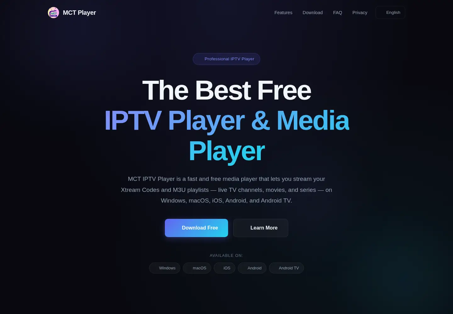 Captured homepage of mctplayer.com in the current scan