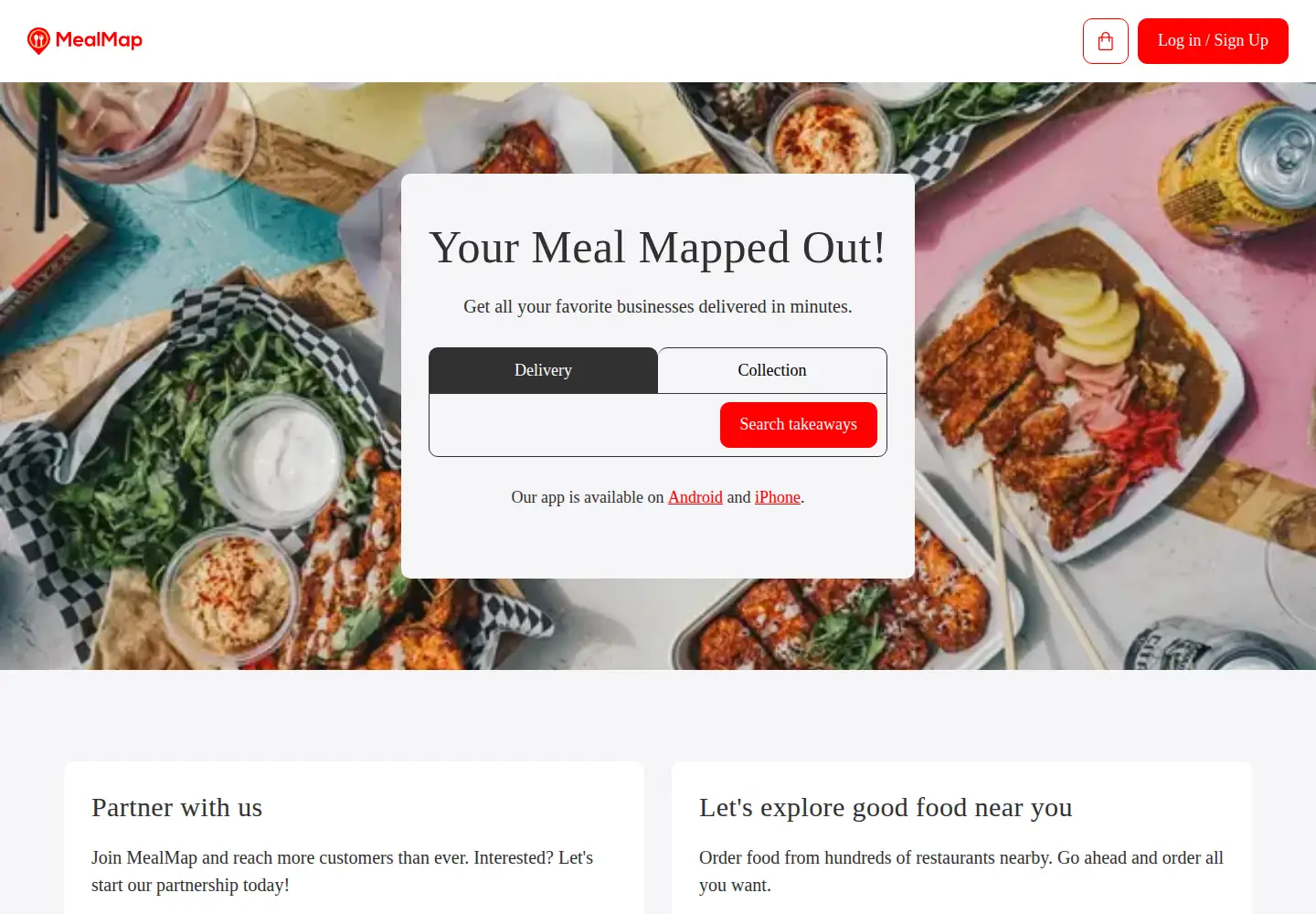 Captured homepage of meal-map.com in the current scan