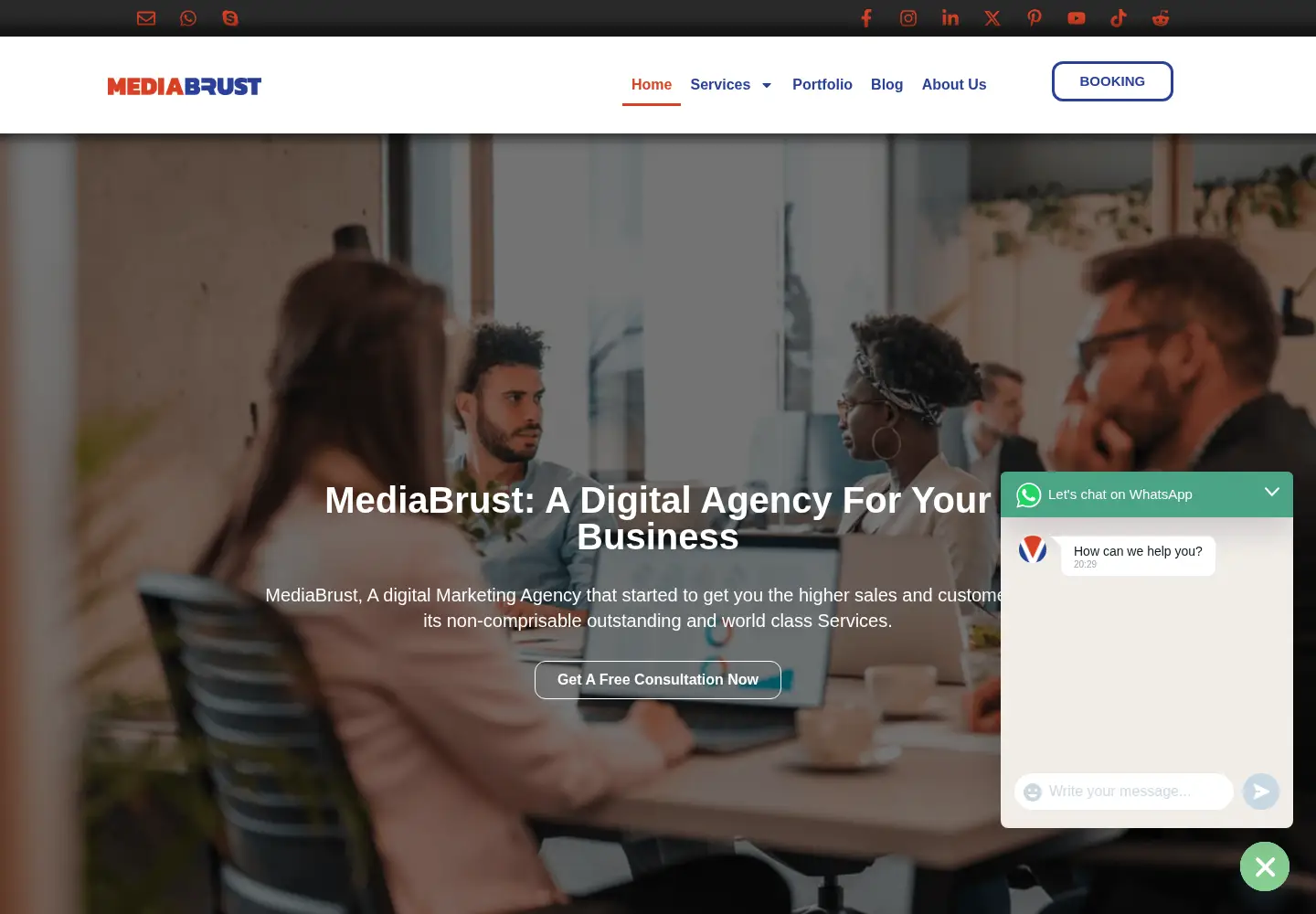 Screenshot of mediabrust.com