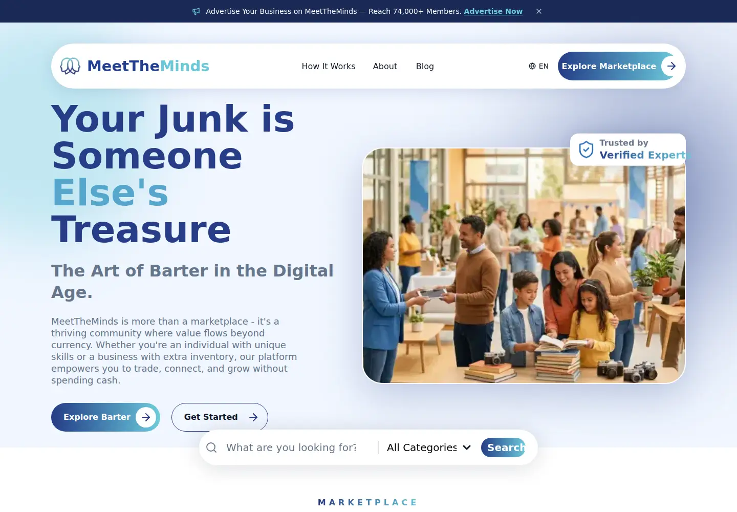 Screenshot of meettheminds.com