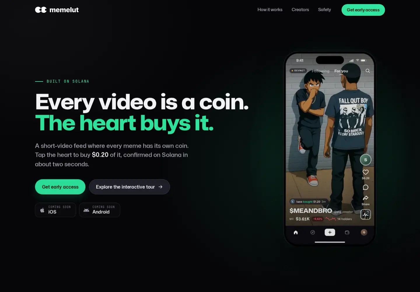 Captured homepage of memelut.com in the current scan