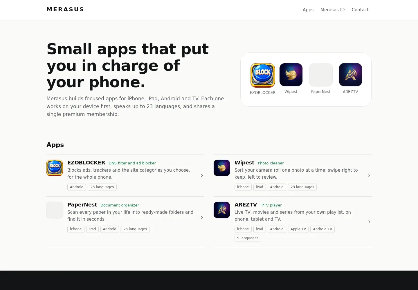 Screenshot of merasus.com