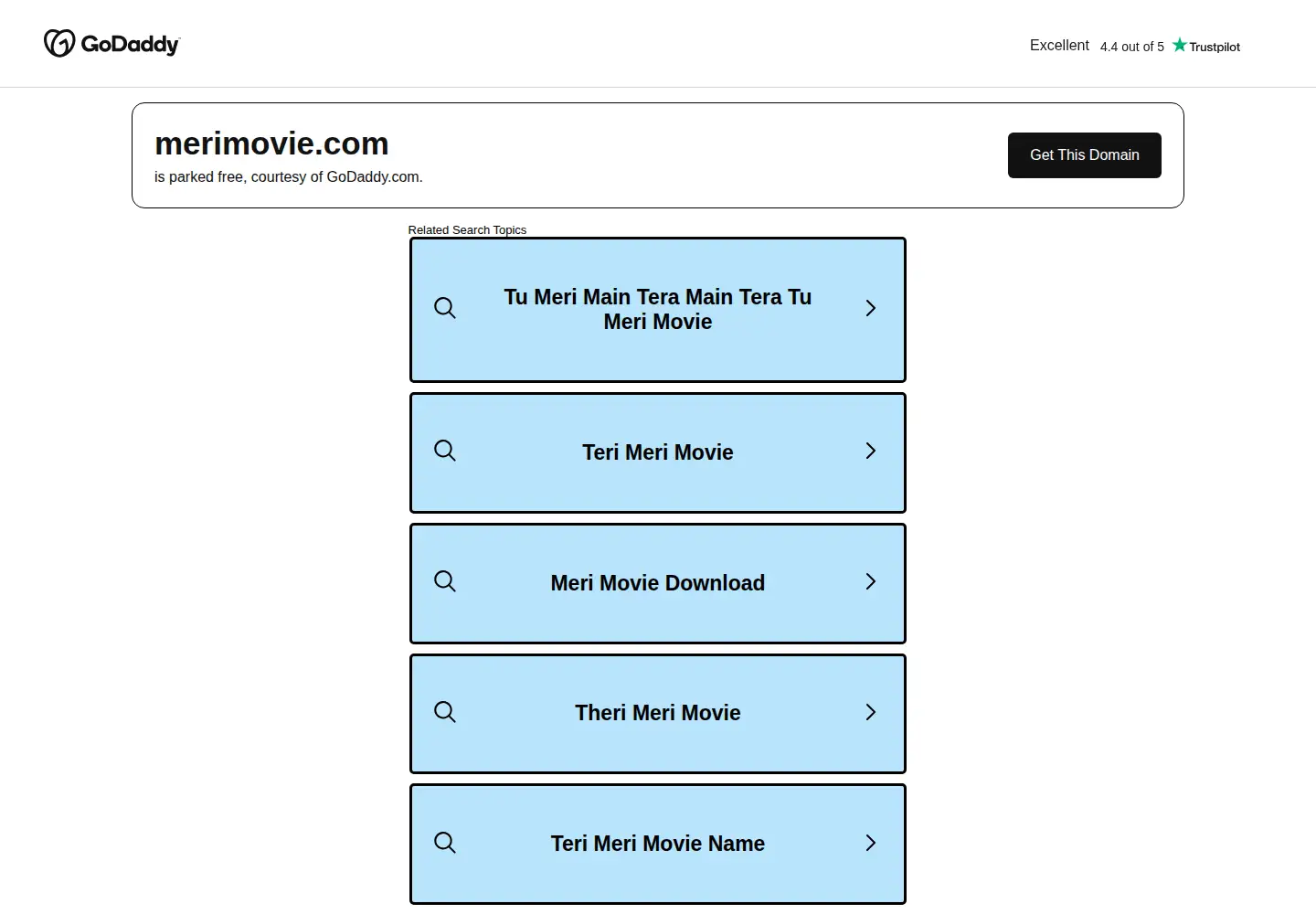 Screenshot of merimovie.com