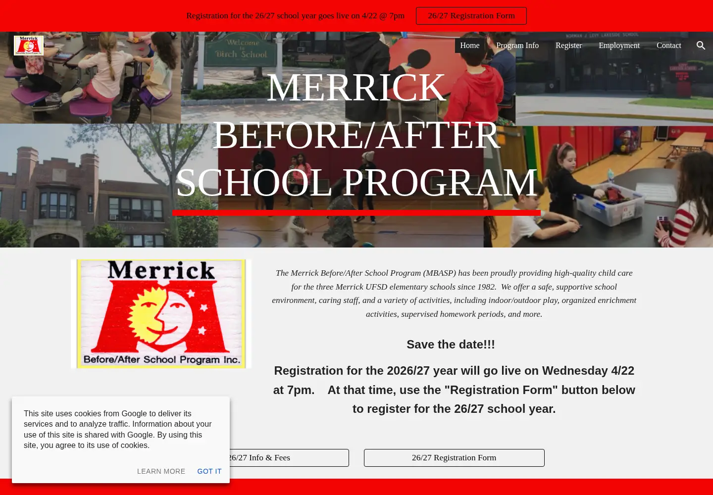 Screenshot of merrickbasp.com