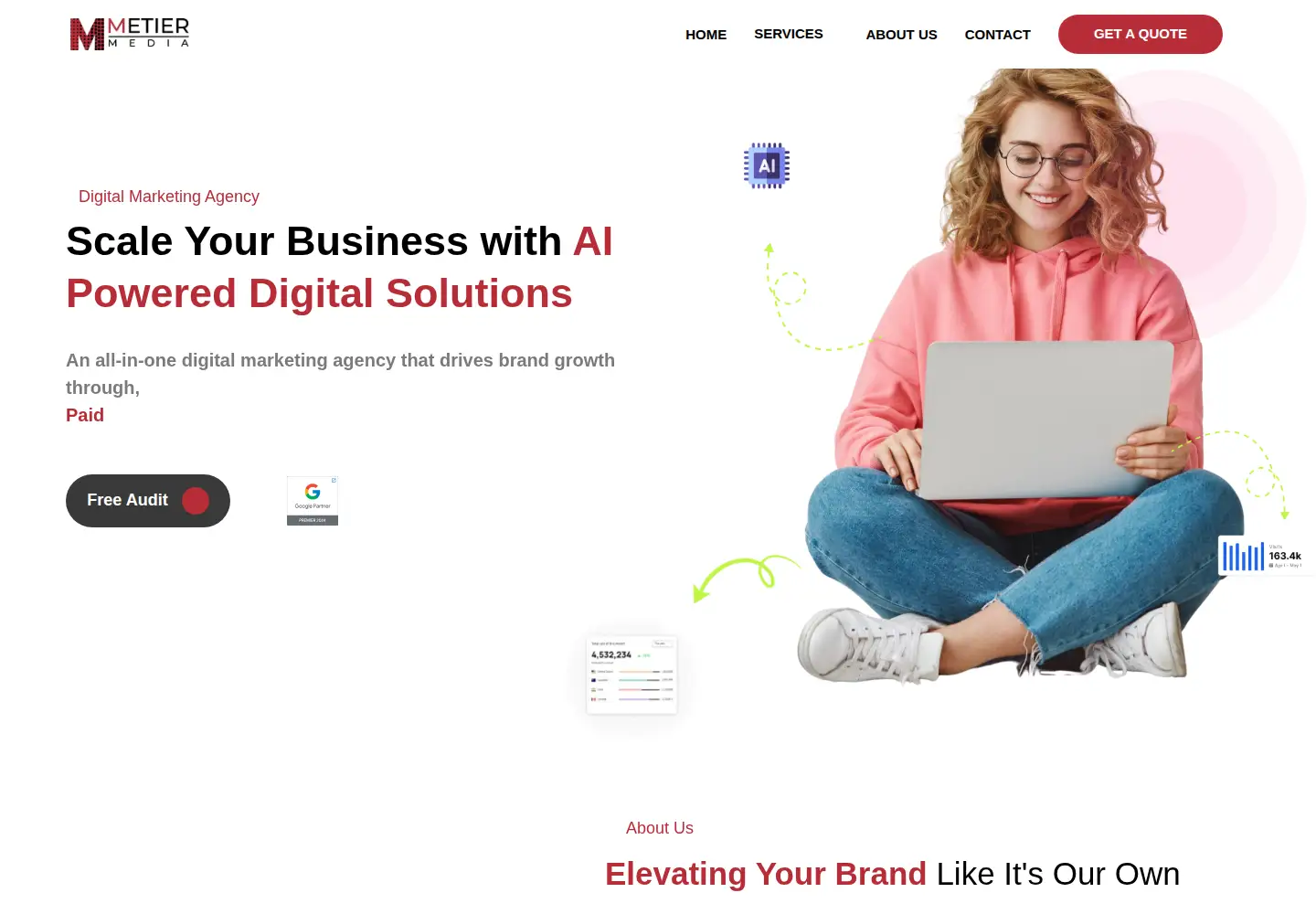 Screenshot of metiermedia.com