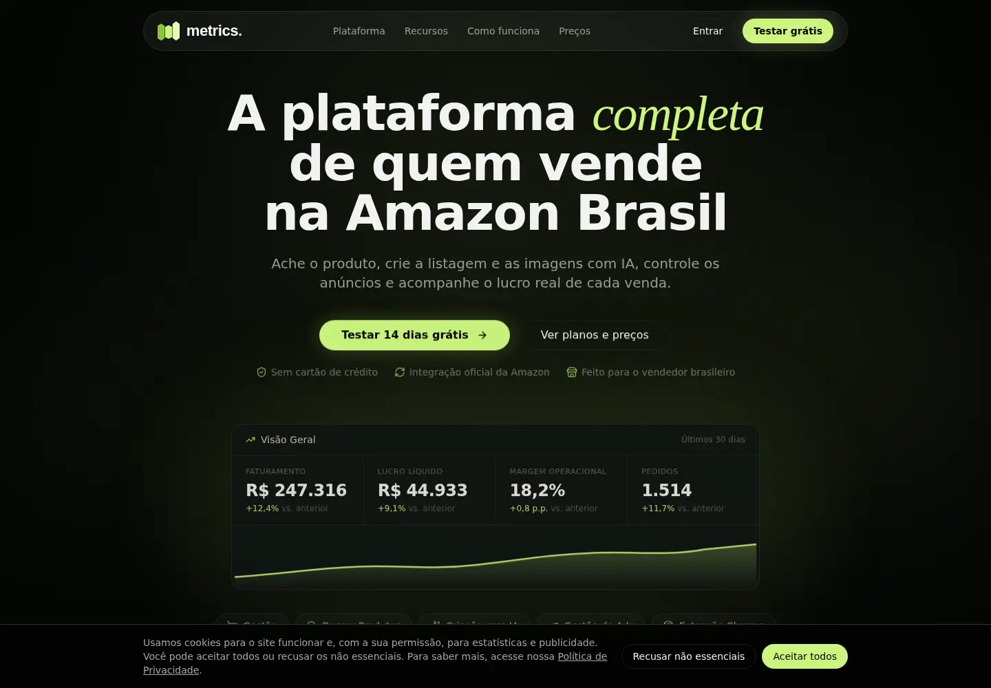 Screenshot of metricsbr.com