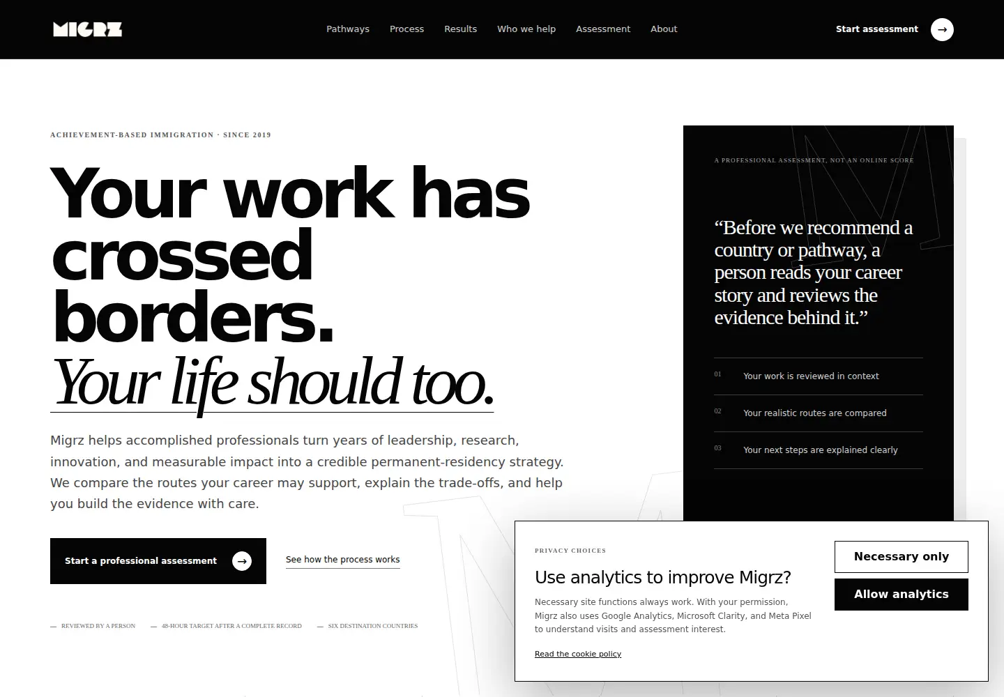 Captured homepage of migrzz.com in the current scan
