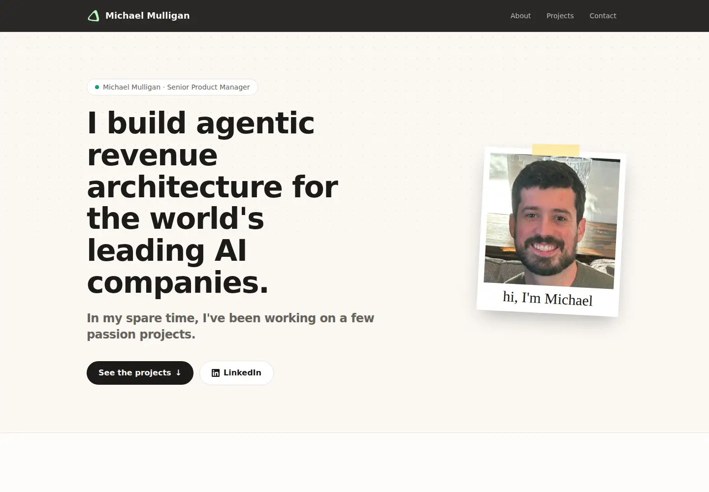 Screenshot of mikepm.com