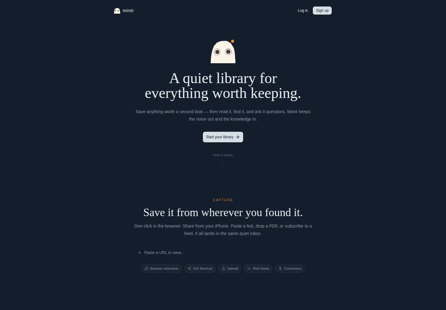 Screenshot of mimirlibrary.com