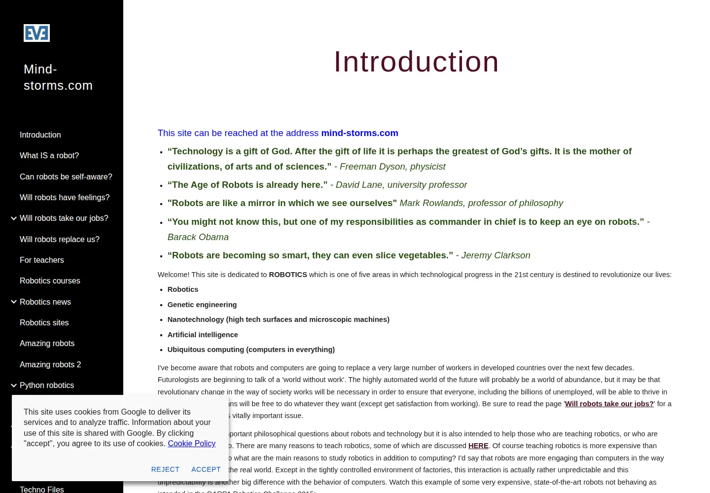 Screenshot of mind-storms.com