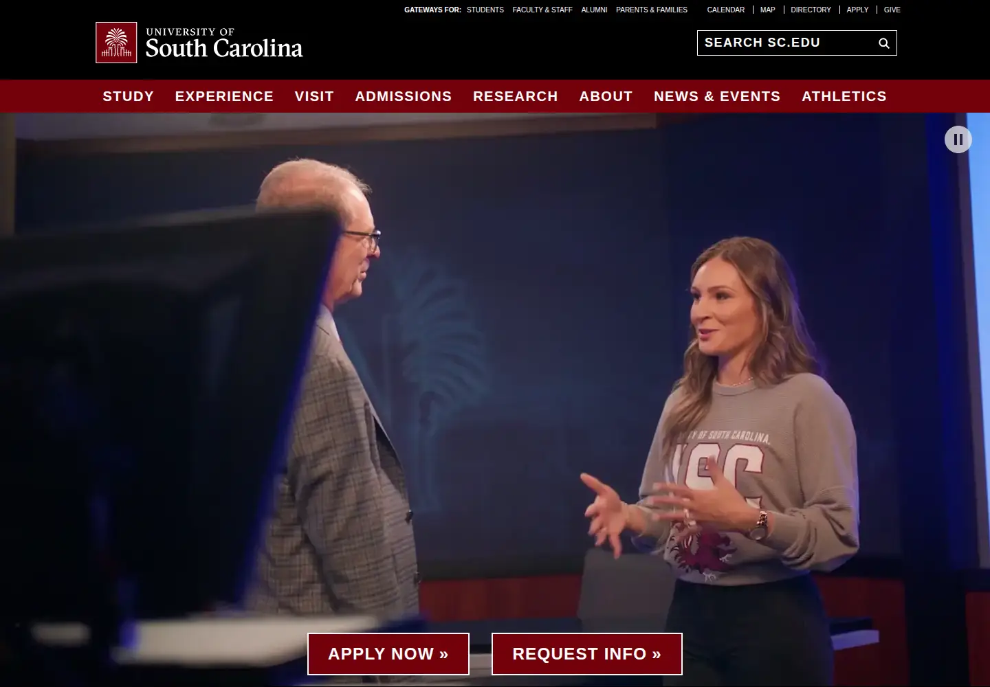 Screenshot of sc.edu