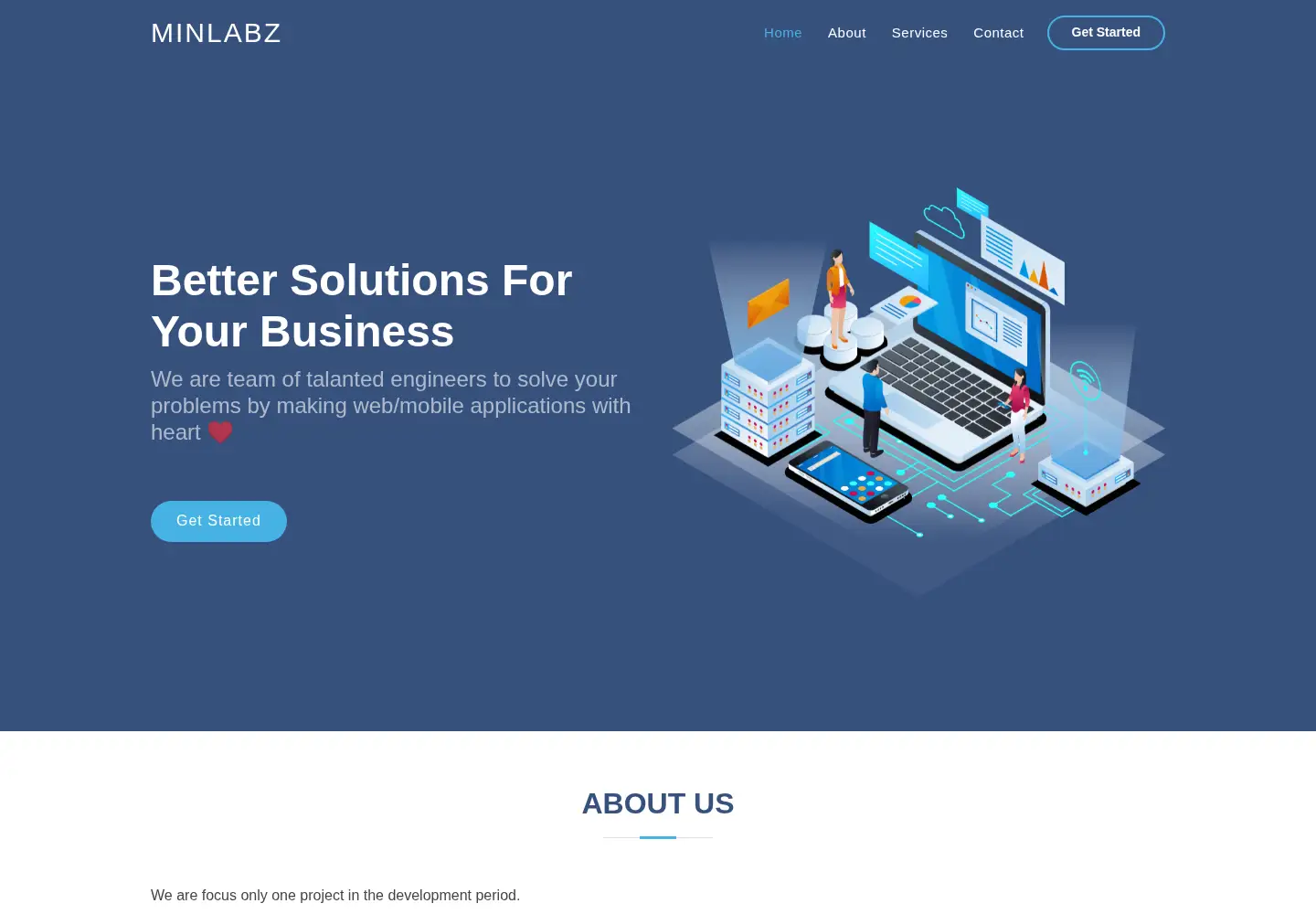 Screenshot of minlabz.com