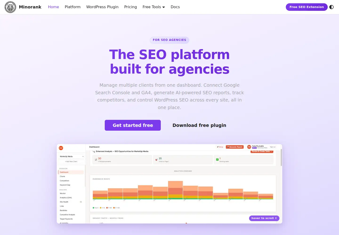 Screenshot of minorank.com