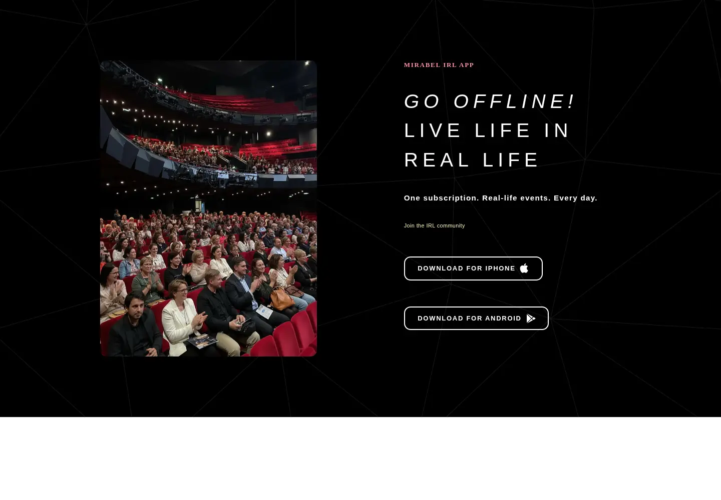 Captured homepage of mirabelapp.com in the current scan