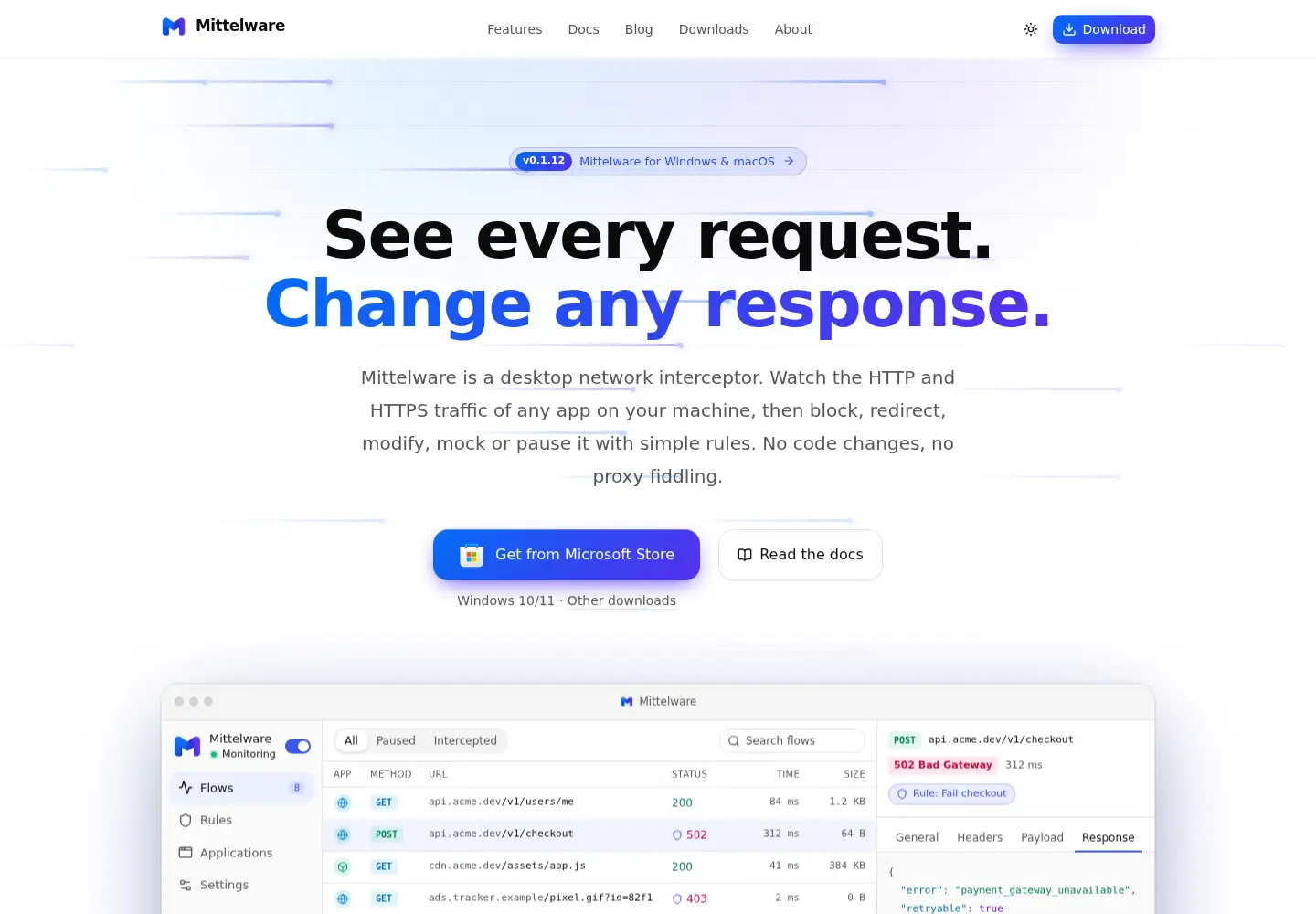 Captured homepage of mittelware.com in the current scan