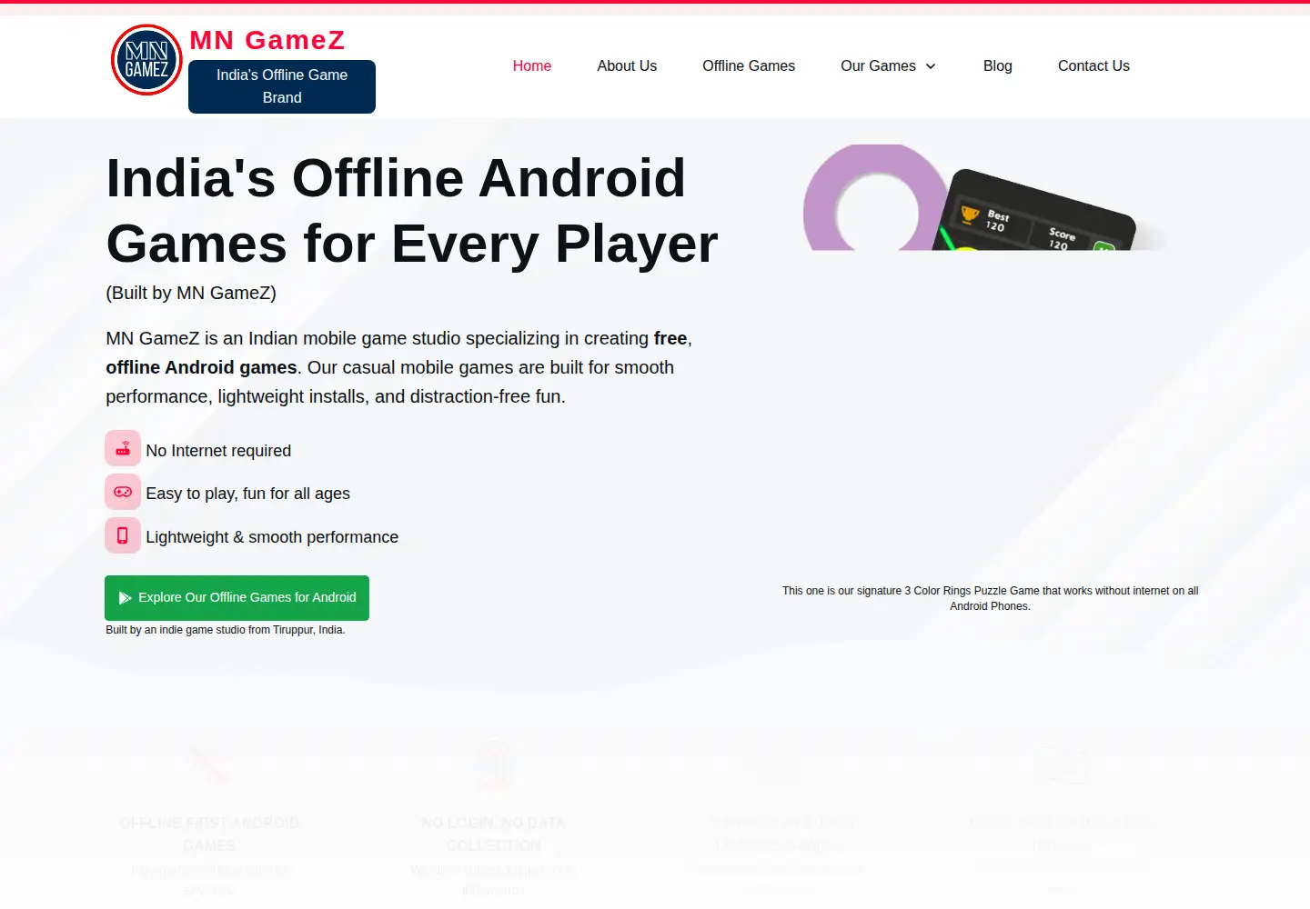 Captured homepage of mngamez.com in the current scan